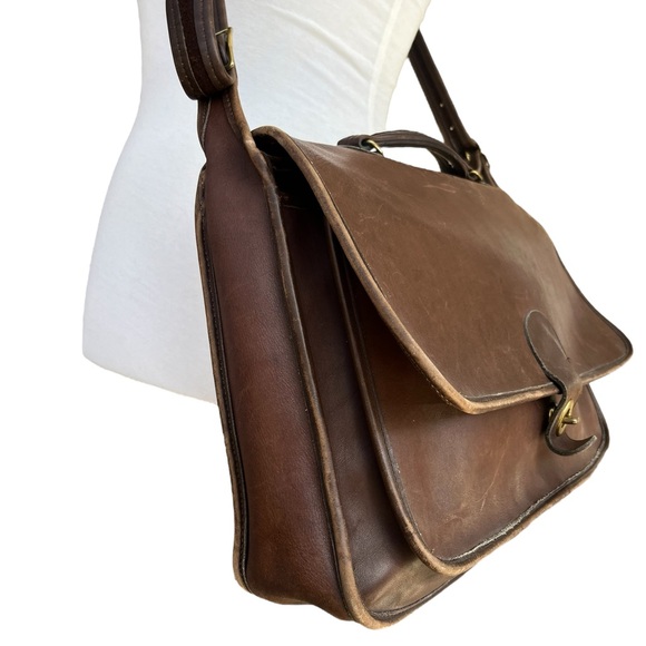 Vintage Coach 5180 Metropolitan Briefcase Bag Messenger Mahogany Brown Leather - Picture 3 of 16